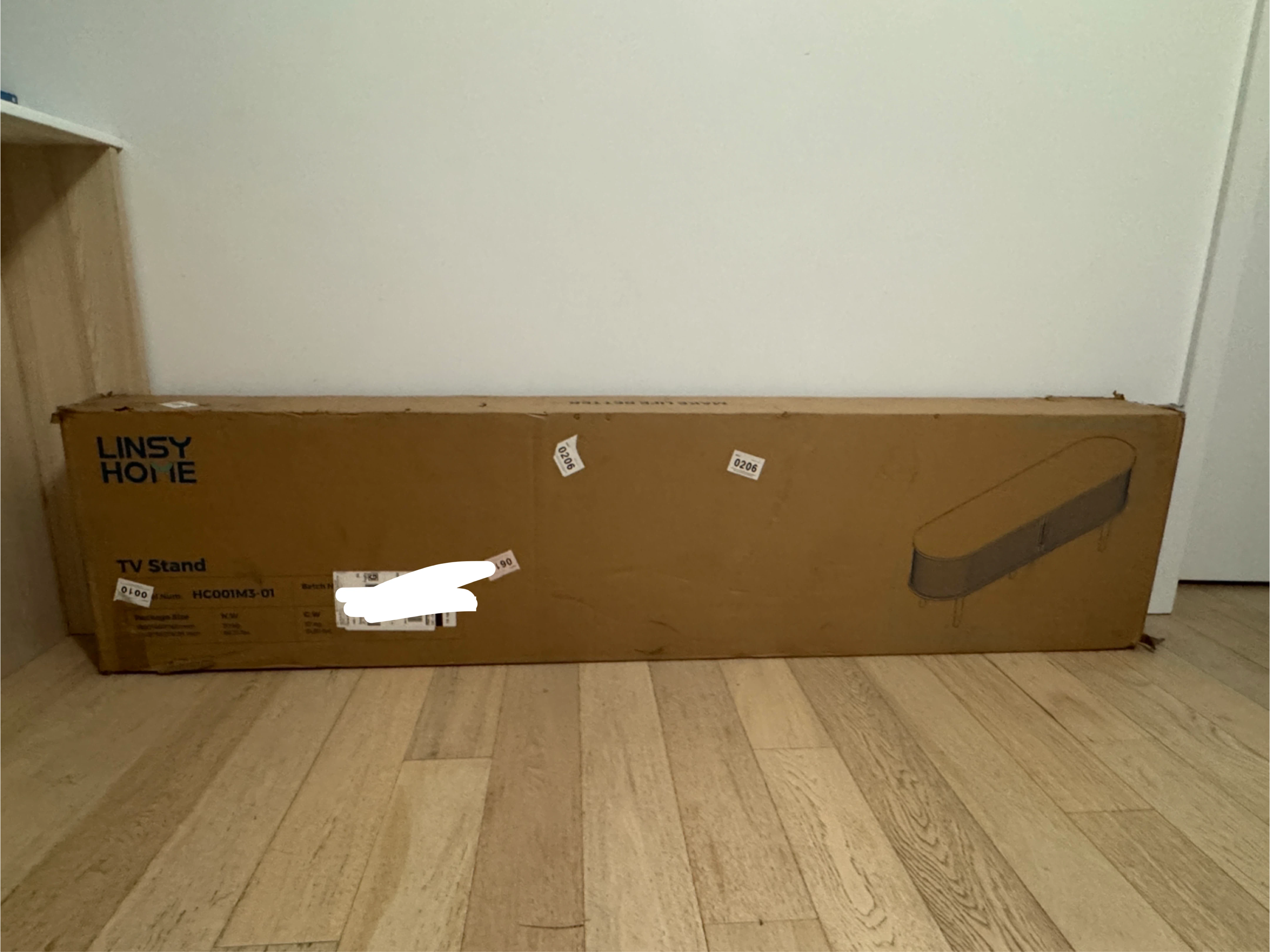 Linsy Home TV Stand - Oak Wood - photo 3
