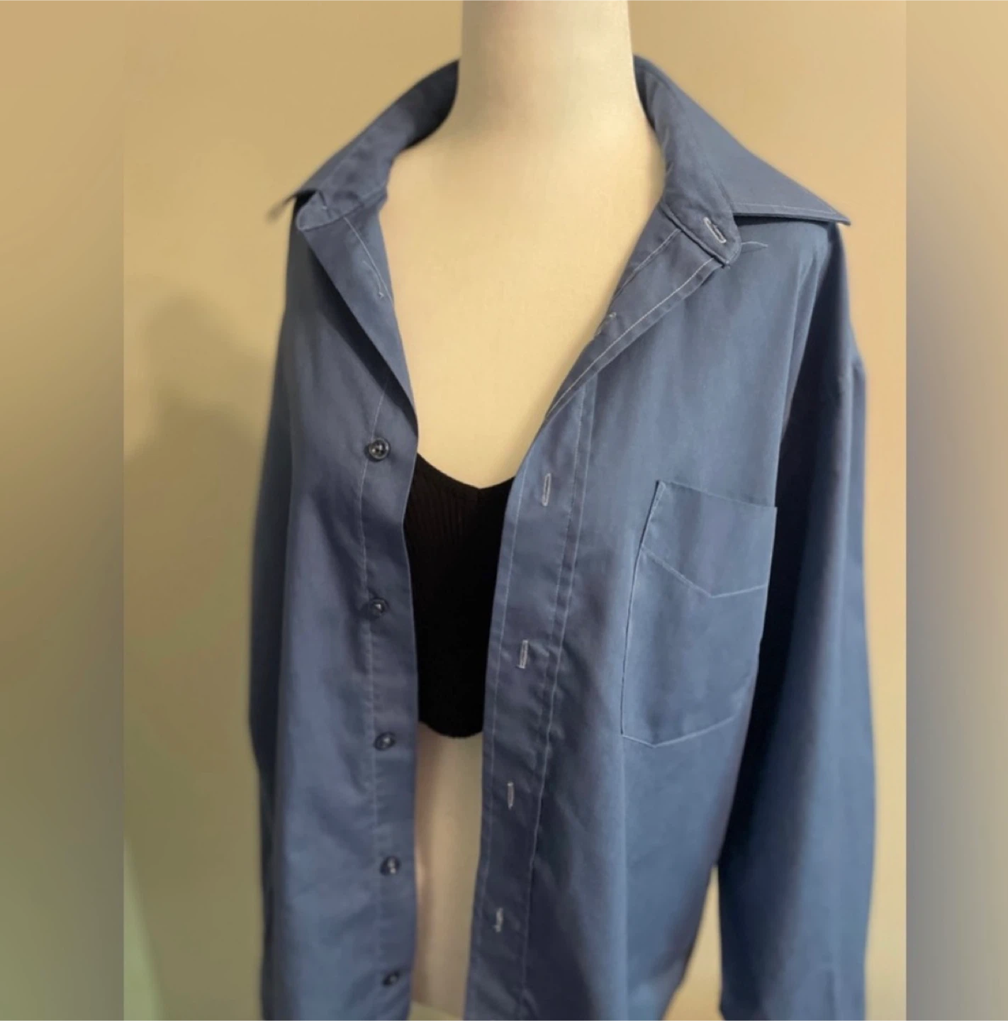 Pierre Cardin Paris Blue Button-Up Dress Shirt