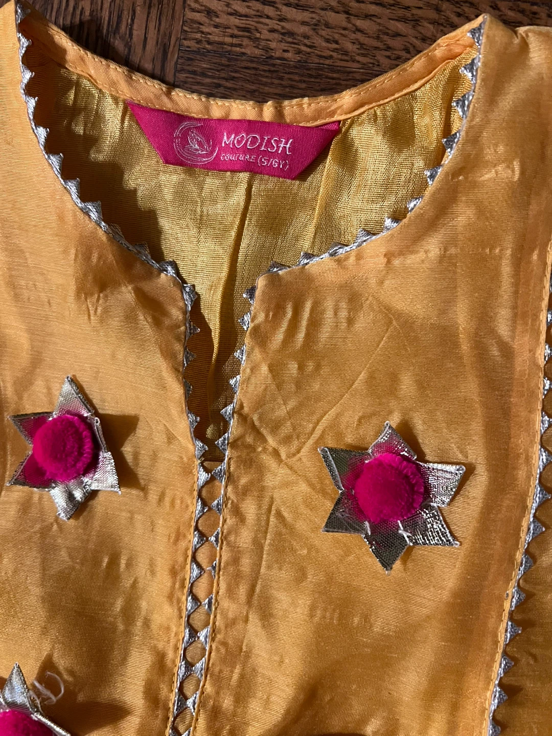 Ethinic wear Girls Yellow Kurta & Pants Set Size 5/6Y - photo 2