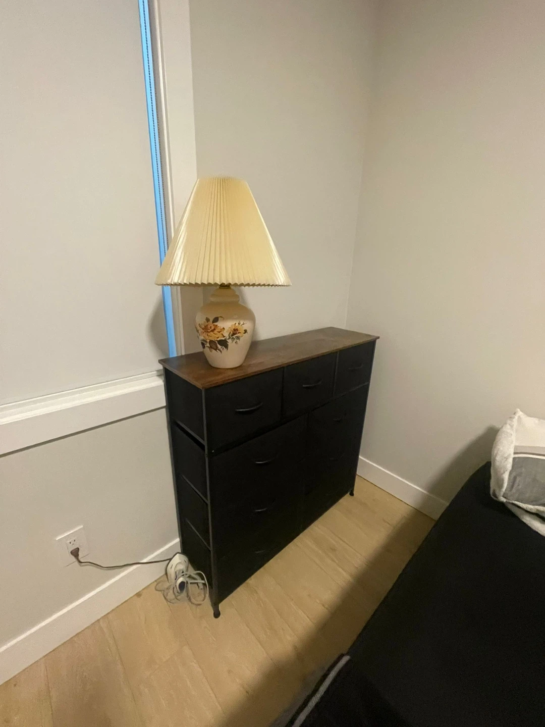 9 drawer wardrobe and standing lamp