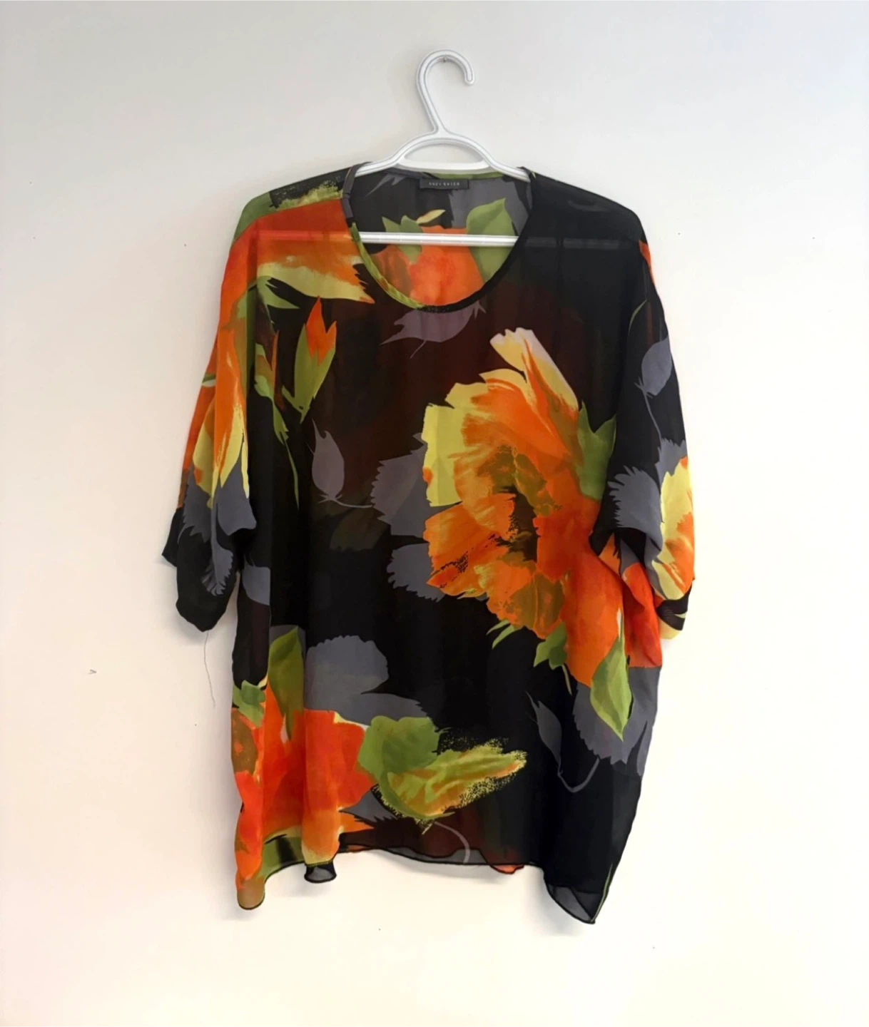 Woman's Sheer Floral Blouse !