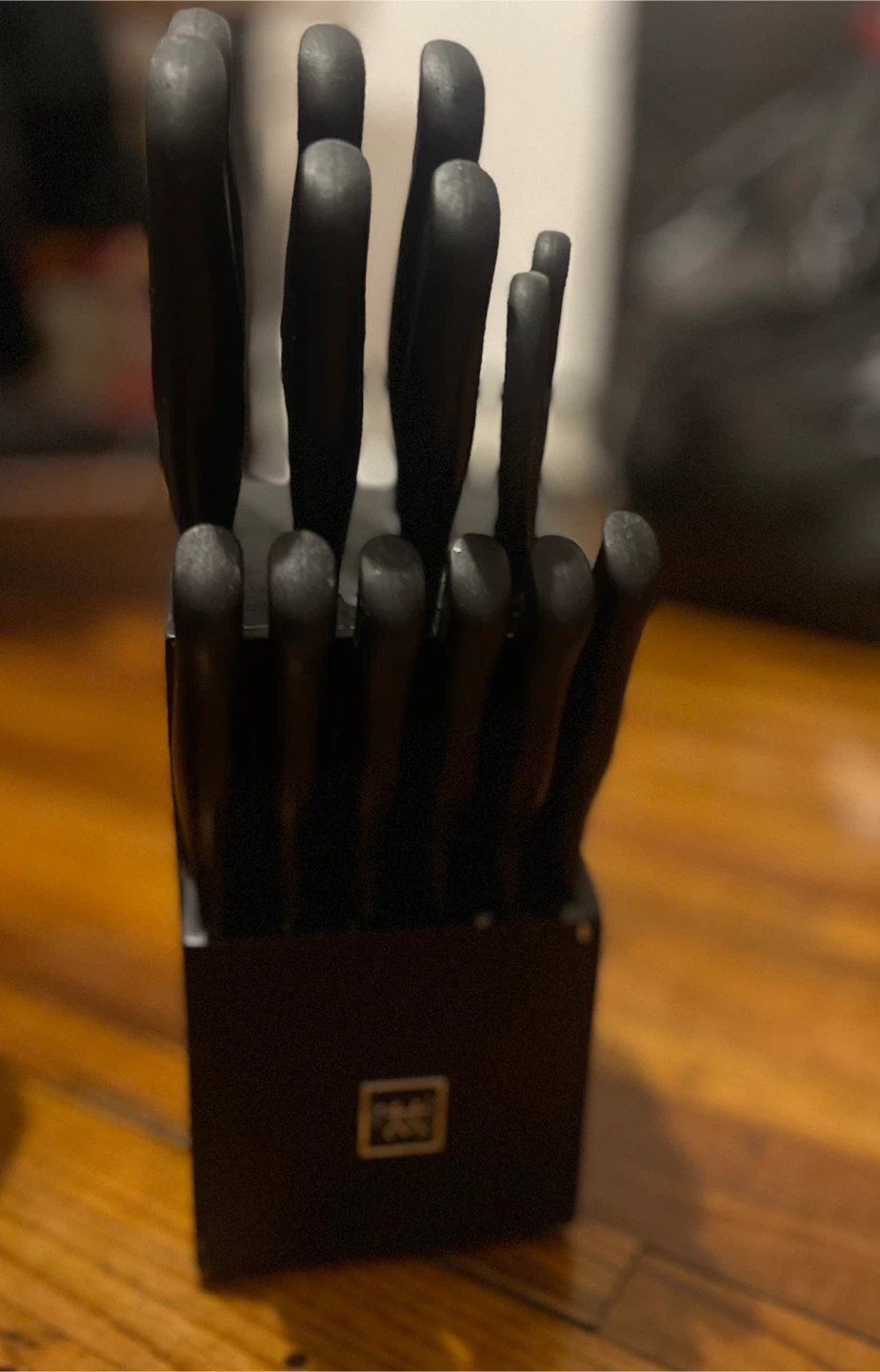 Black Knife Block Set with Kitchen Shears - photo 2