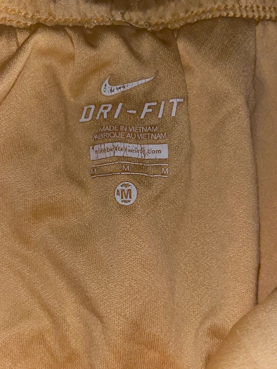 Nike Dri-Fit Running Shorts - Orange/White Chevron - Size M - photo 2