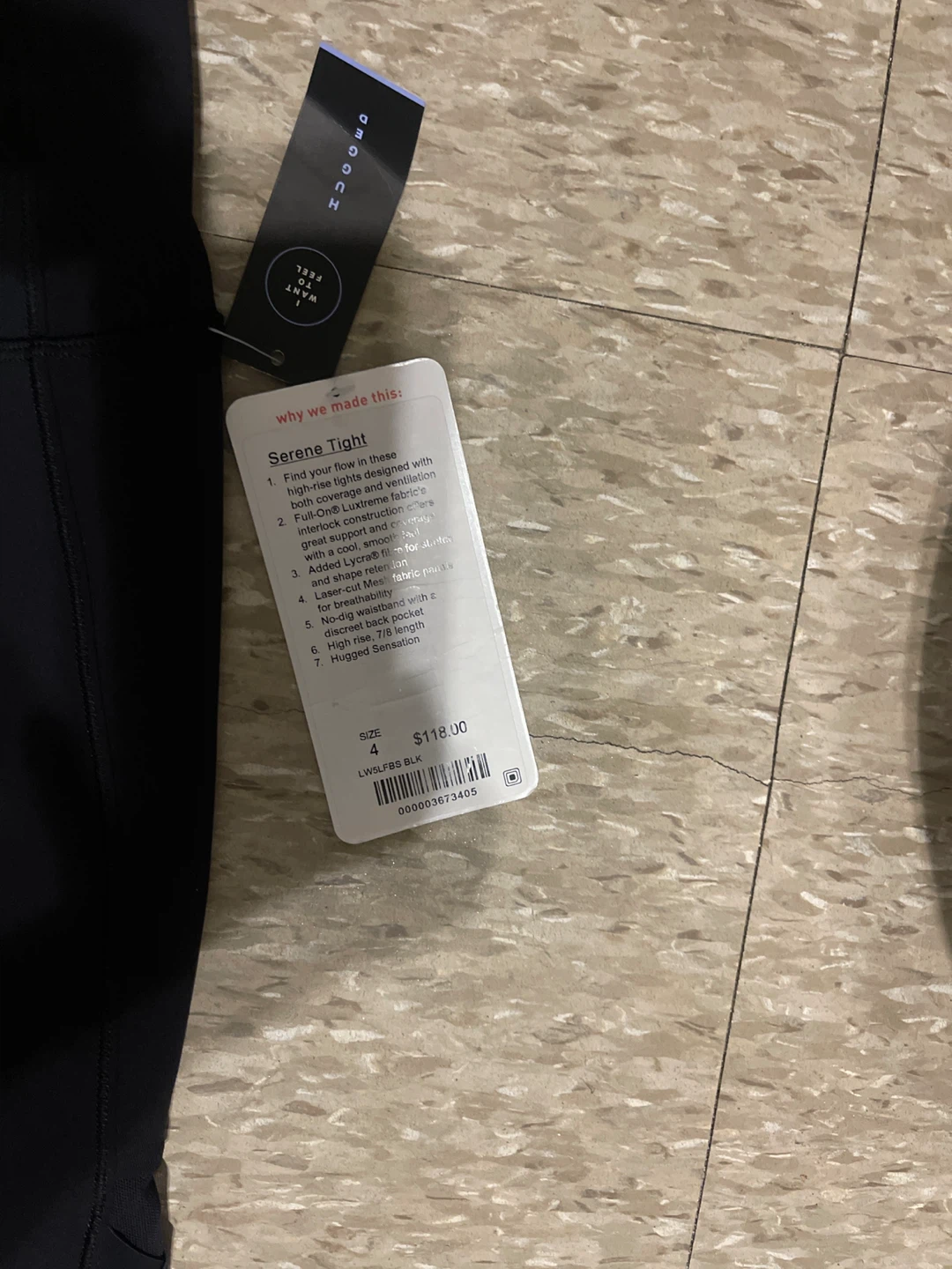 Lululemon Serene Tight Black Size 4 - photo 2