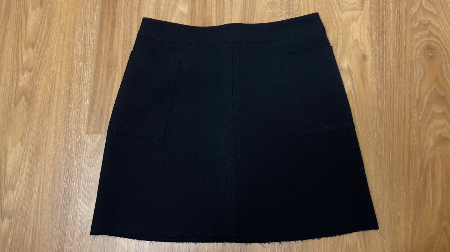 TOPSHOP Black A-Line Skirt - UK 10 - photo 2