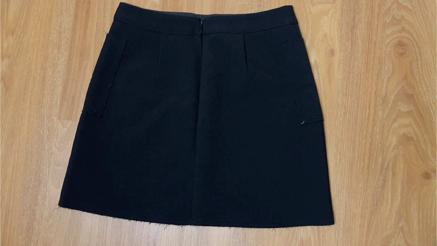 TOPSHOP Black A-Line Skirt - UK 10
