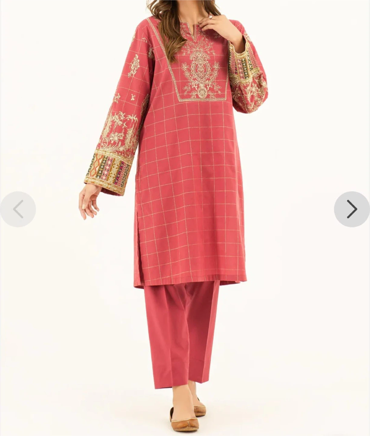 Embroidered Kurti with Pants