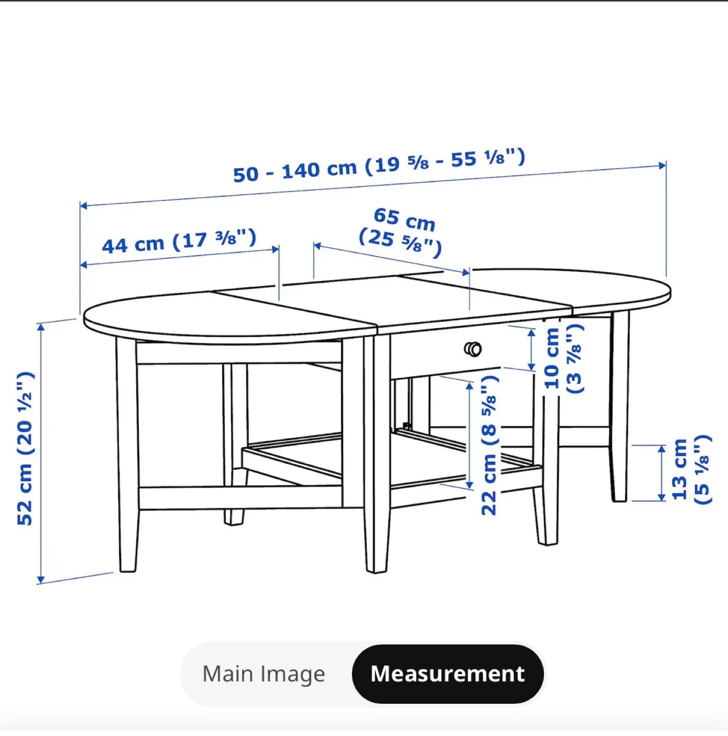 IKEA NORBERG Coffee Table with Extension Leaves - photo 3