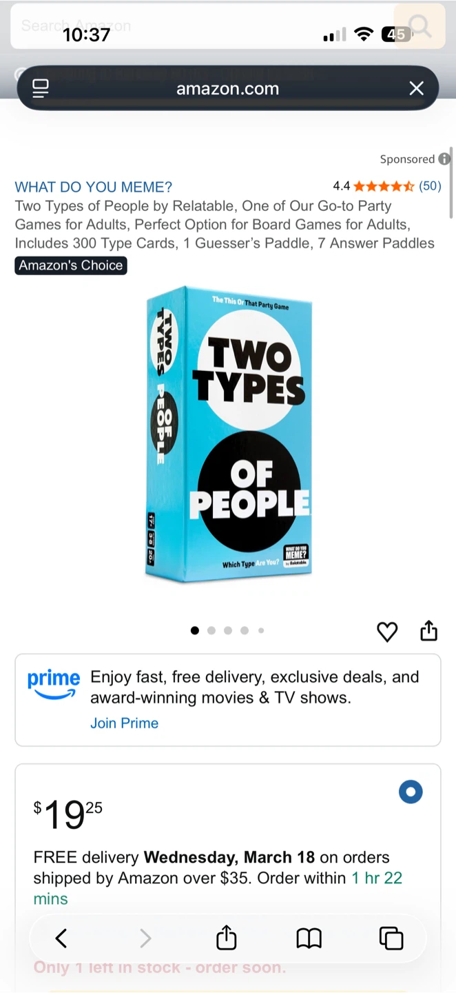 Two Types of People Card Game by What Do You Meme? - photo 3