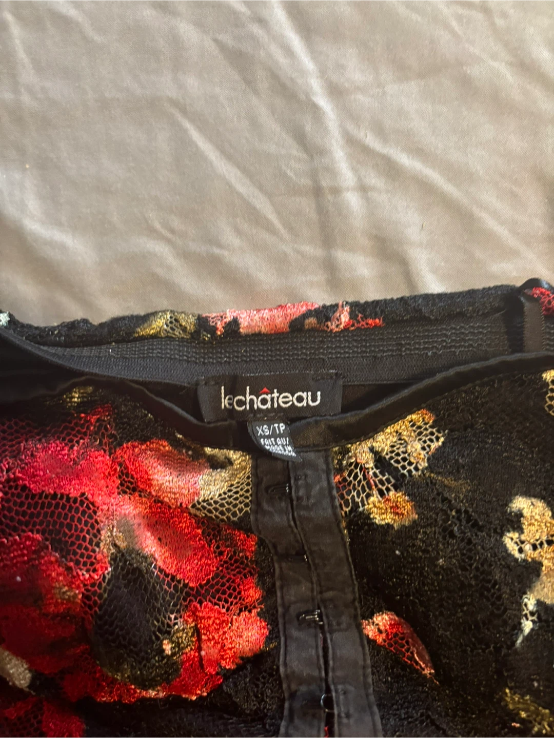 Le Chateau Black Floral Lace Corset Top - photo 2