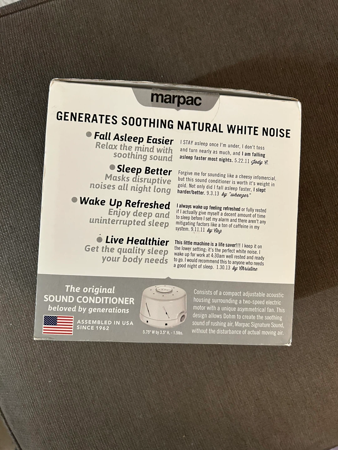 Marpac Dohm White Noise Machine - photo 2