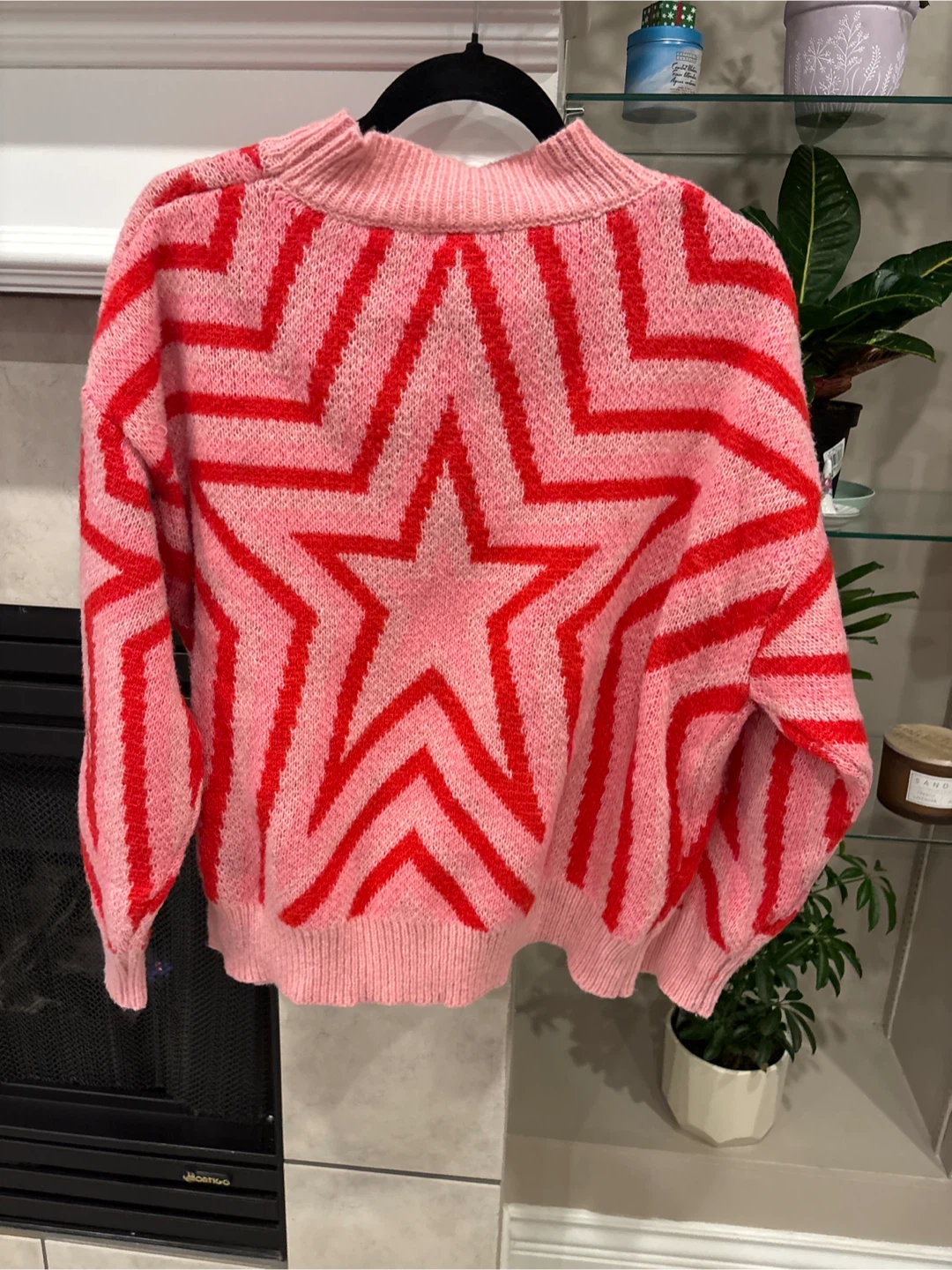 Pink & Red Star Knit Sweater - photo 3