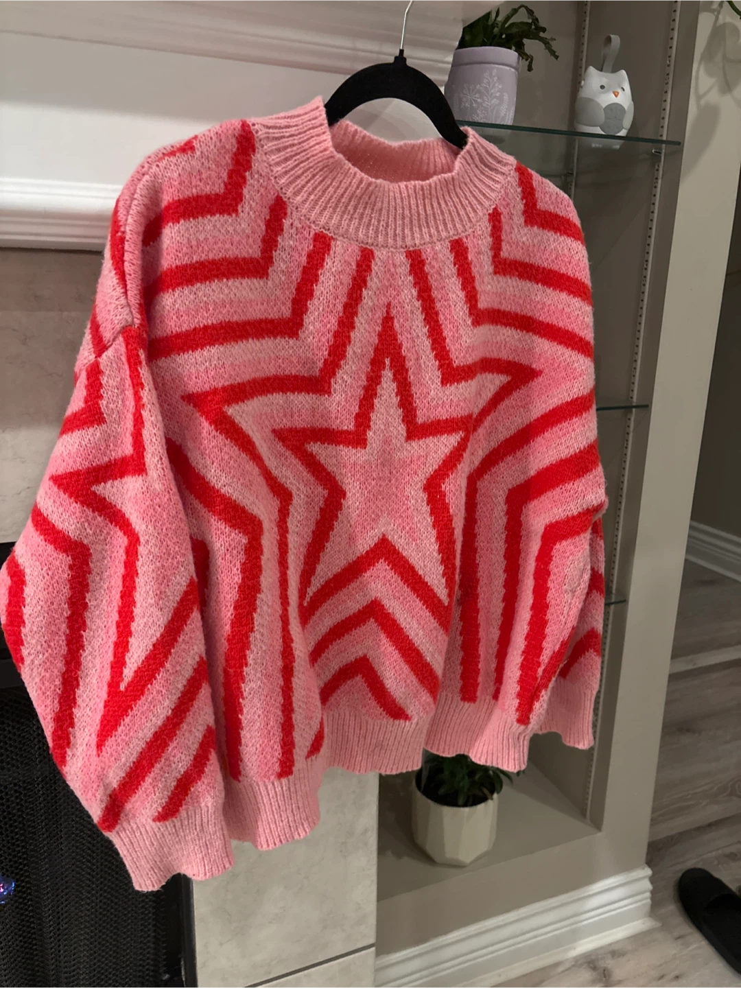 Pink & Red Star Knit Sweater - photo 2