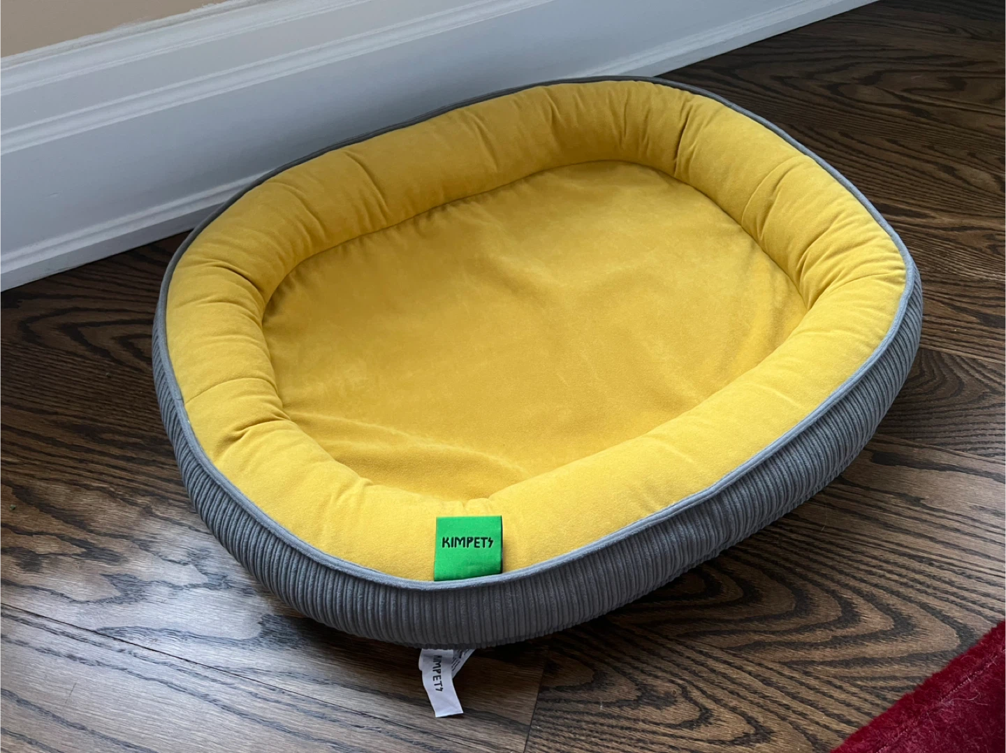 Pet Bed - Grey & Yellow