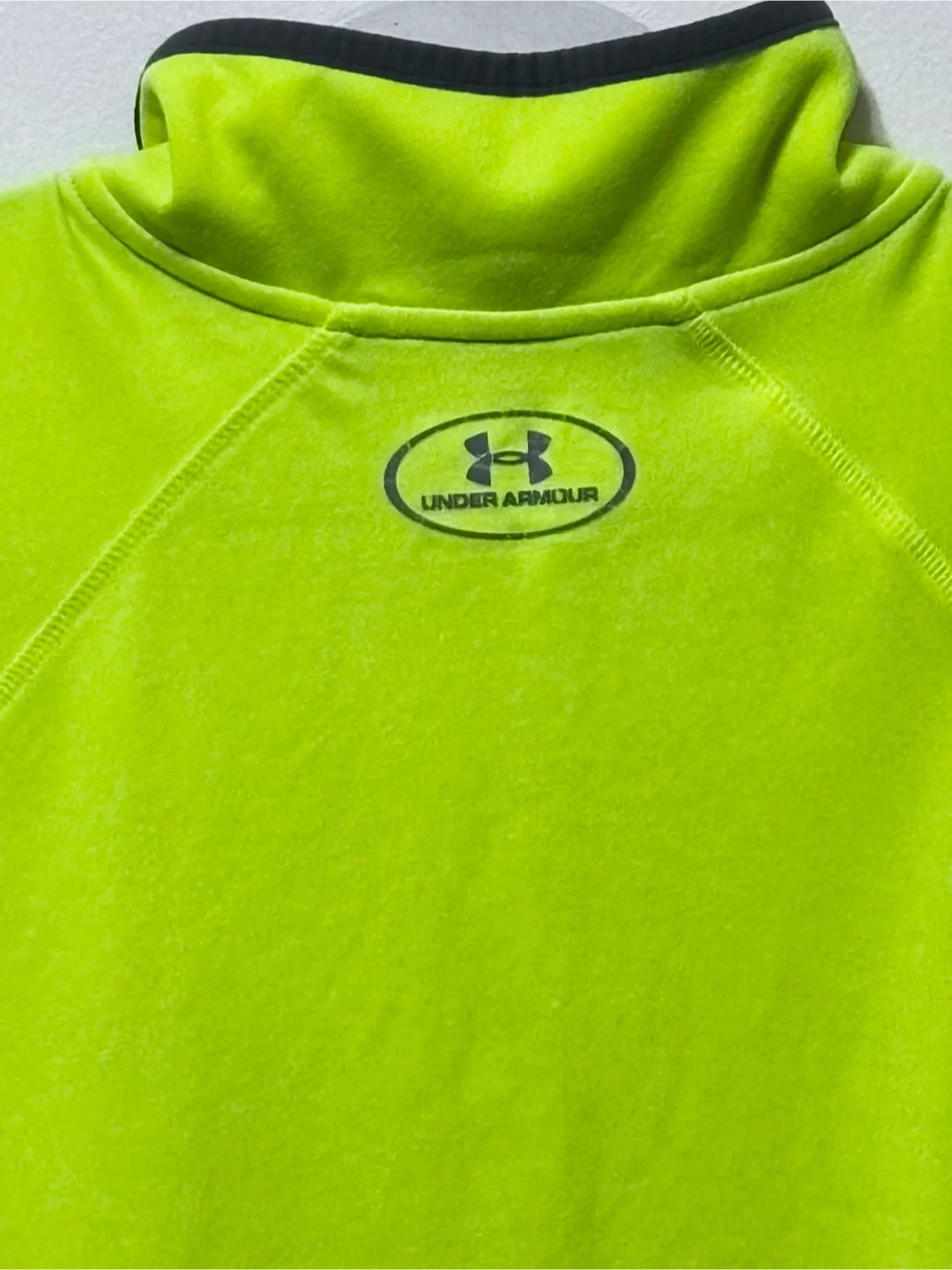 Under Armour 1/4 Zip Long Sleeve Shirt - Neon Yellow - Medium - photo 4