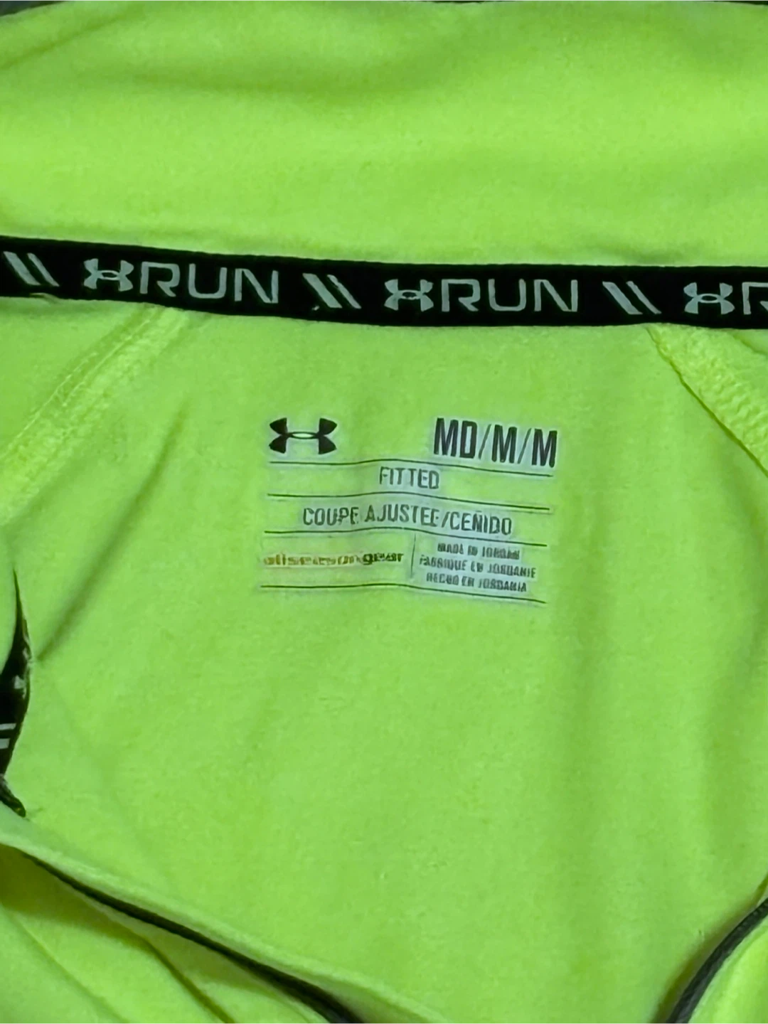 Under Armour 1/4 Zip Long Sleeve Shirt - Neon Yellow - Medium - photo 5