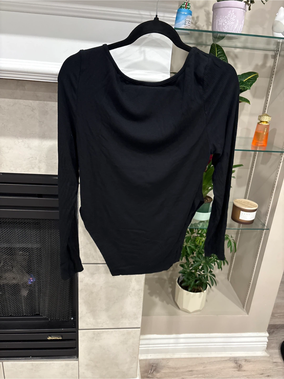 SHEIN Black Long Sleeve Square Neck Bodysuit XXL - photo 3