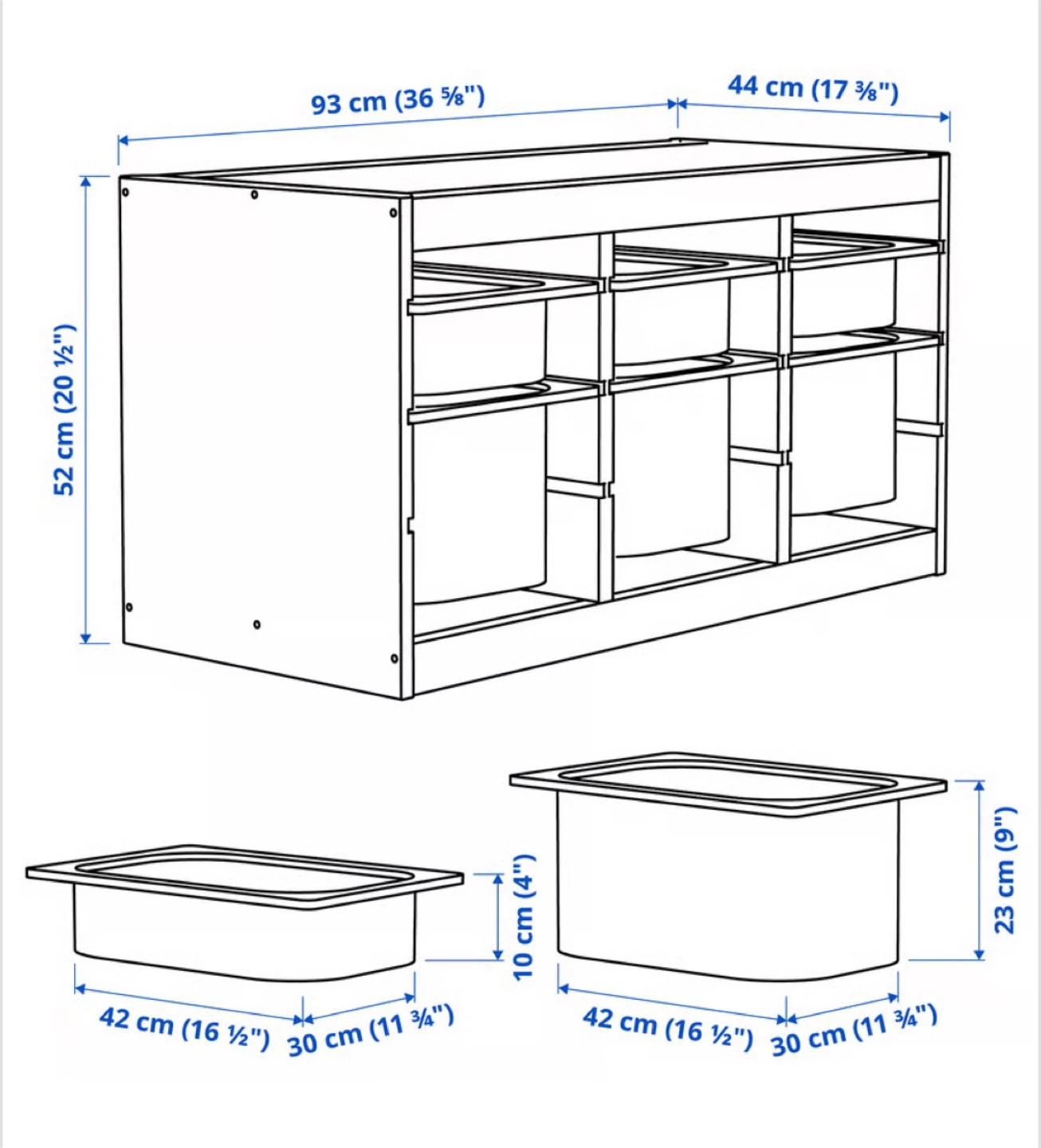 IKEA TROFAST Storage Unit with Bins - photo 2