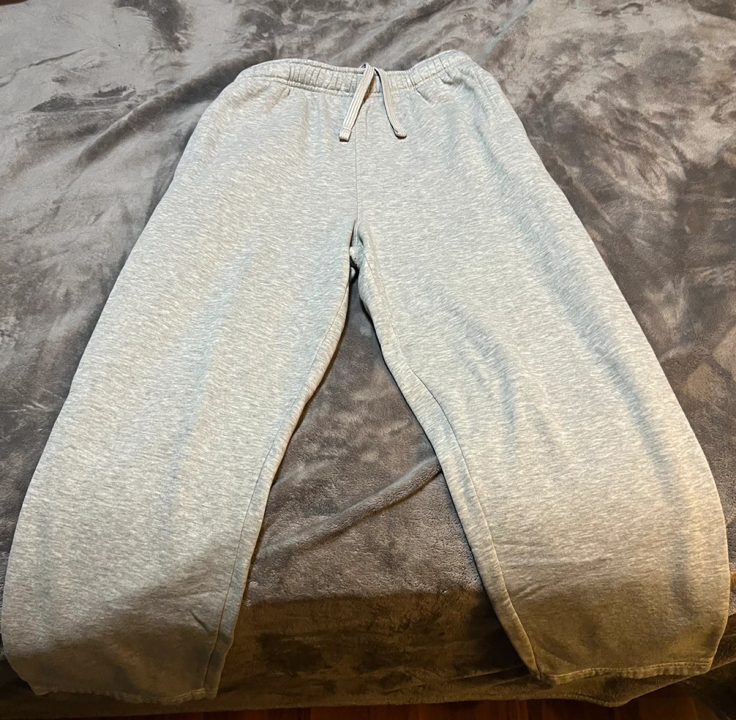 Grey Straight Leg Sweat Pants
