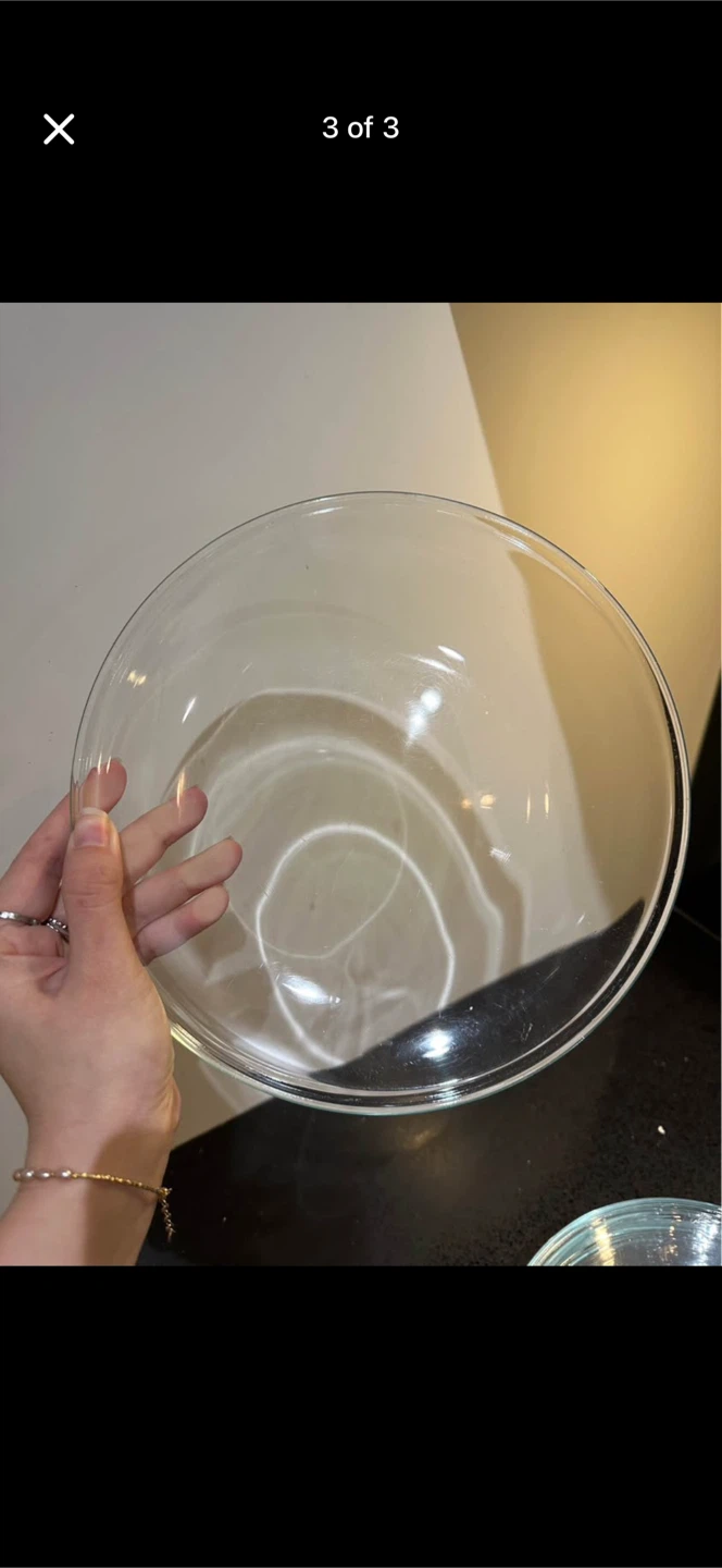 Set of 10 Clear Glass Plates - photo 3