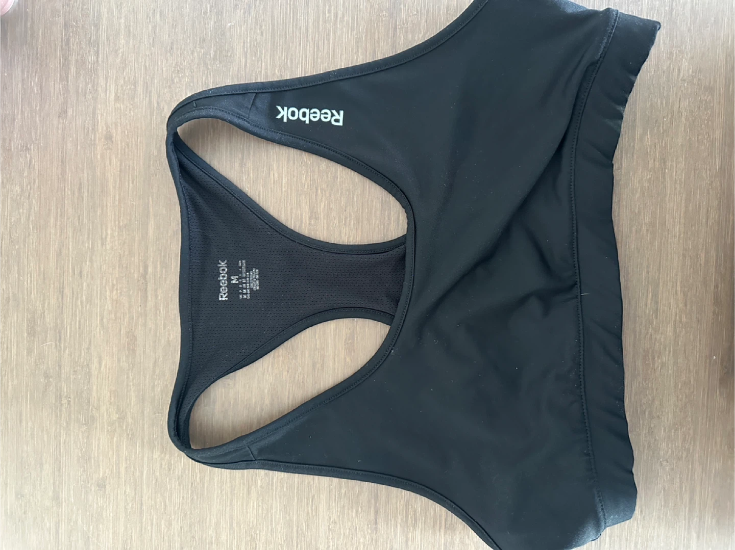 Reebok Black Sports Bra - Size M