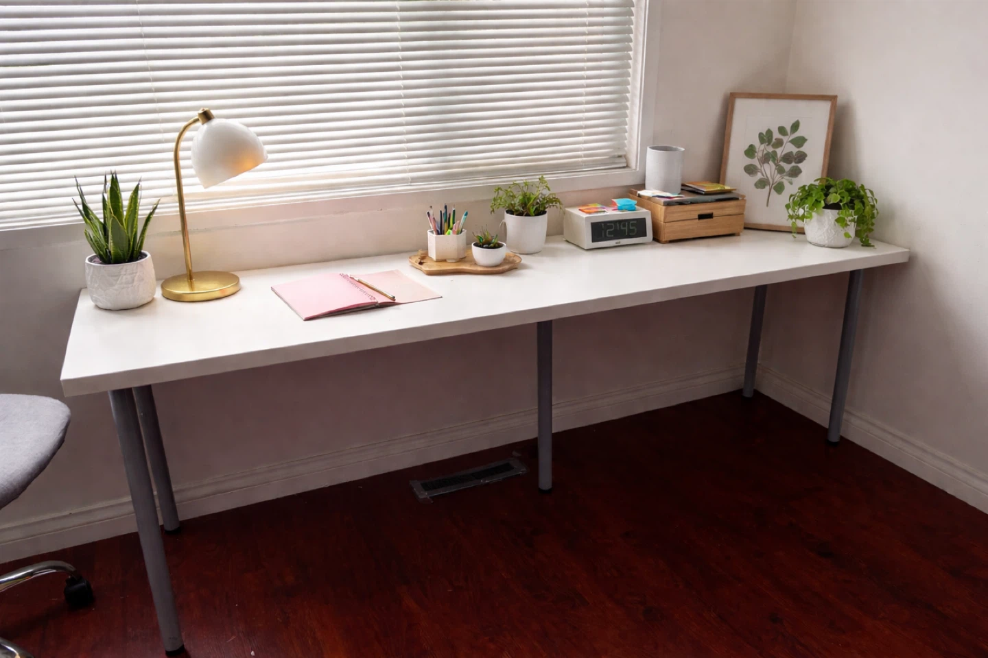 IKEA tabletop with 5 legs - White Office Desk
