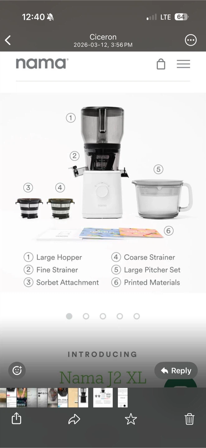 Nama J2 XL Cold Press Juicer - Black - photo 3
