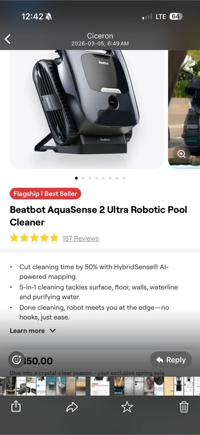 Beatbot AquaSense 2 Ultra Robotic Pool Cleaner - photo 2