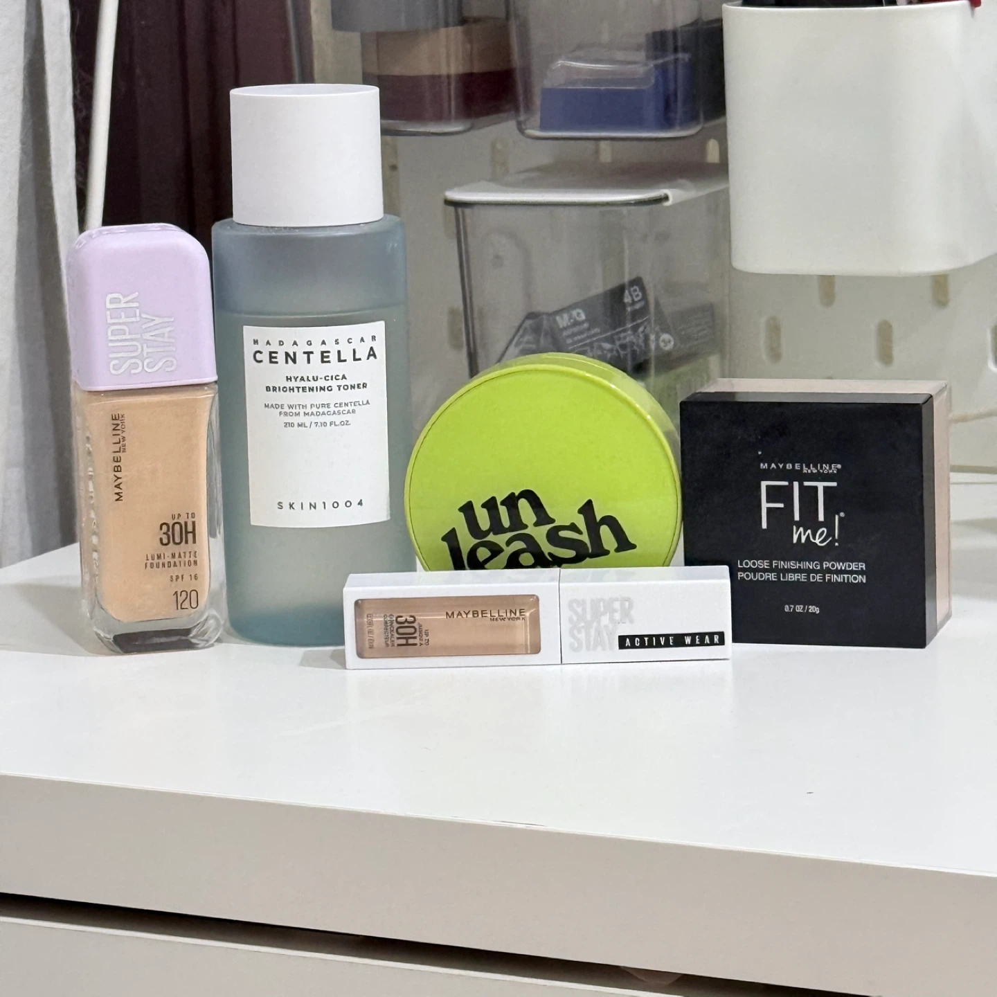bundle of makeup products