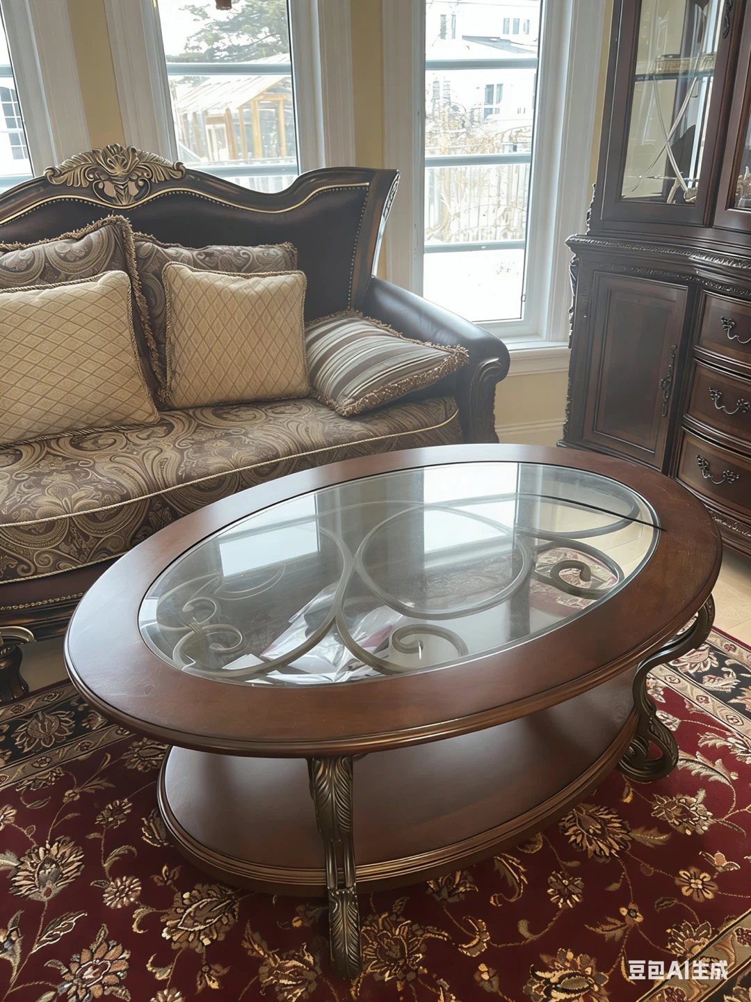 Ornate Chesterfield Style Sofa and Armchair 6-Pieces Set - photo 4