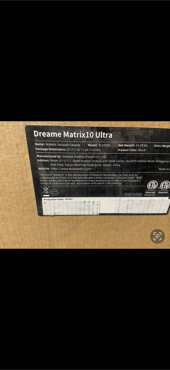 Dreame Matrix 10 Ultra Robotic Vacuum Cleaner