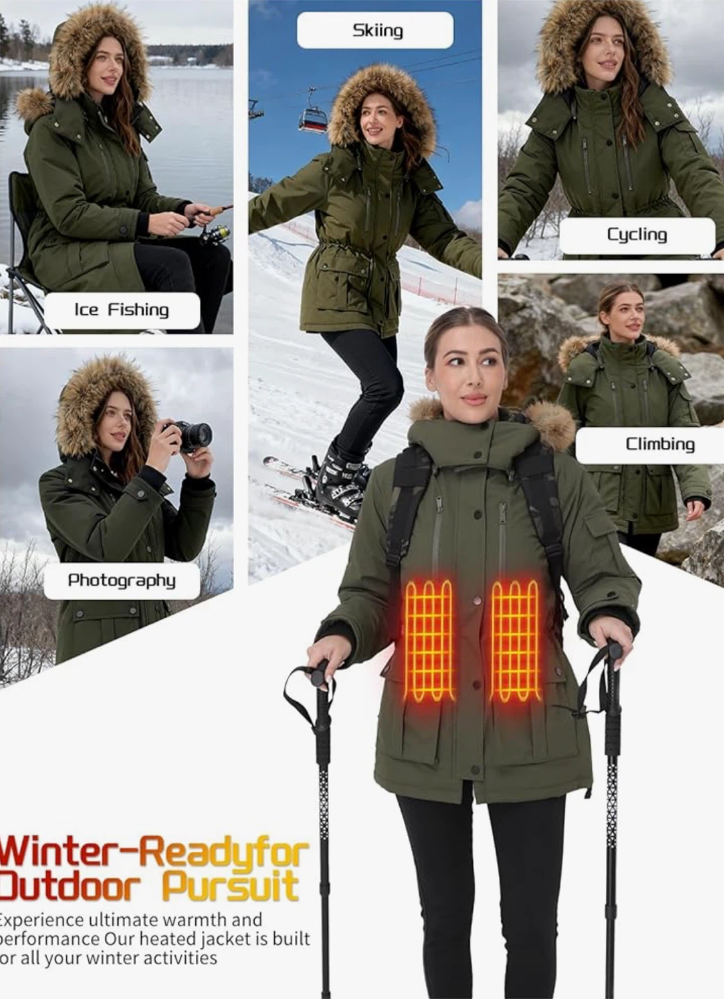 Heated Winter Jacket with Battery Size Small - photo 4