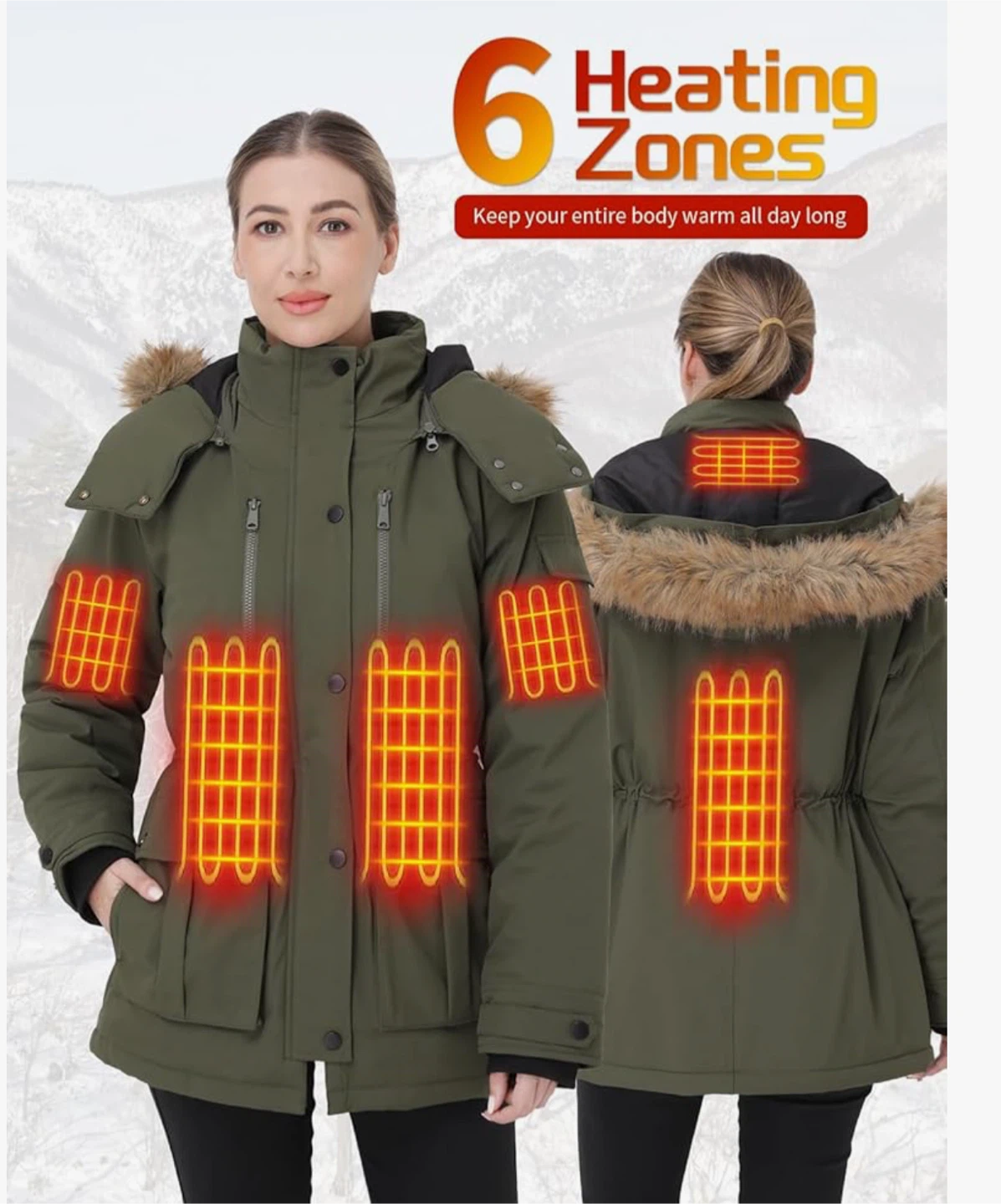 Heated Winter Jacket with Battery Size Small - photo 2