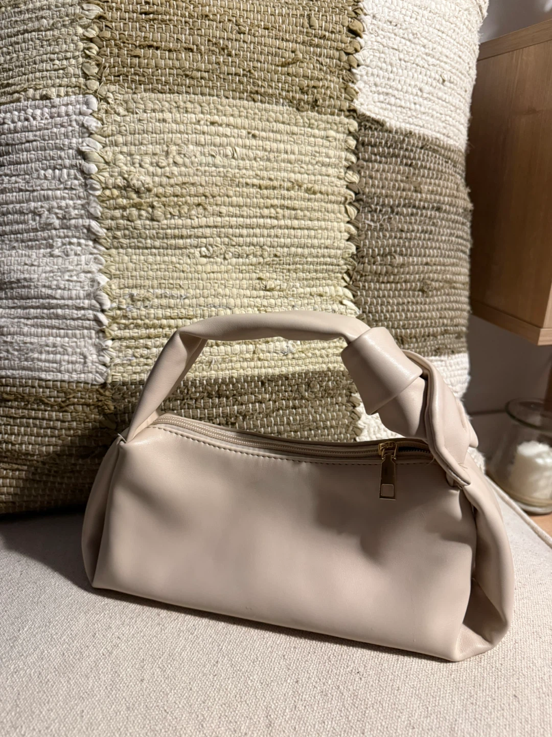 Beige Leather Purse