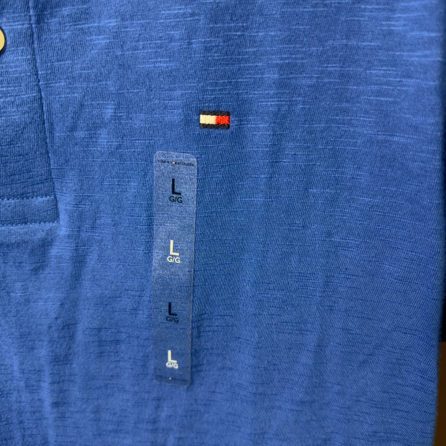 Tommy Hilfiger Men's Blue Cotton Henley Shirt - Size Large - photo 2