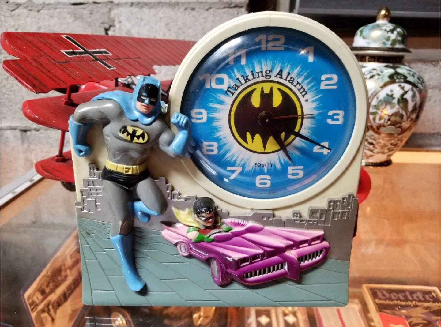 Vintage 1974 Janex Batman & Robin Talking Alarm Clock