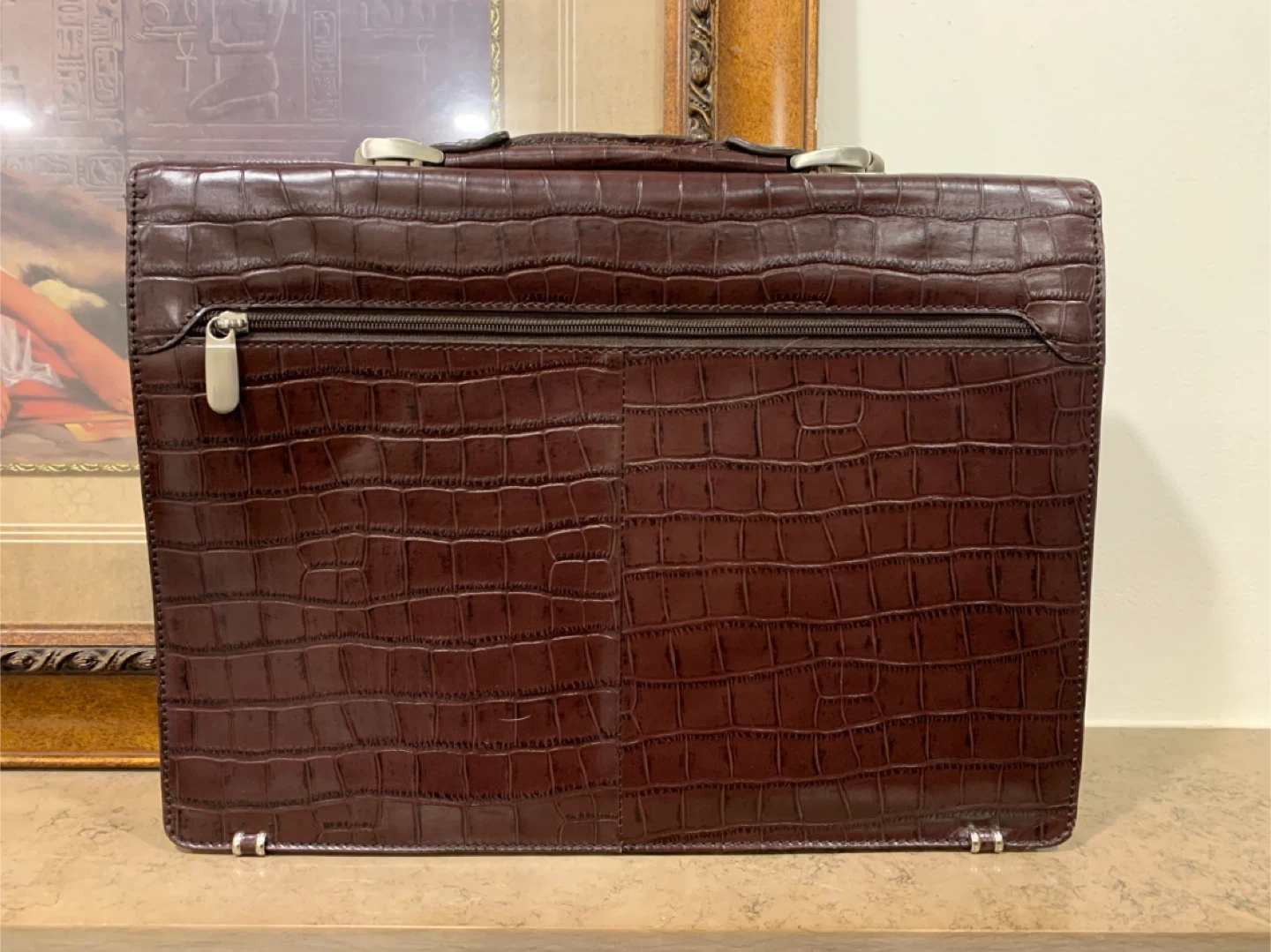 Alligator Pattern Business Bag Briefcase Danier Leather (NEW) - photo 3