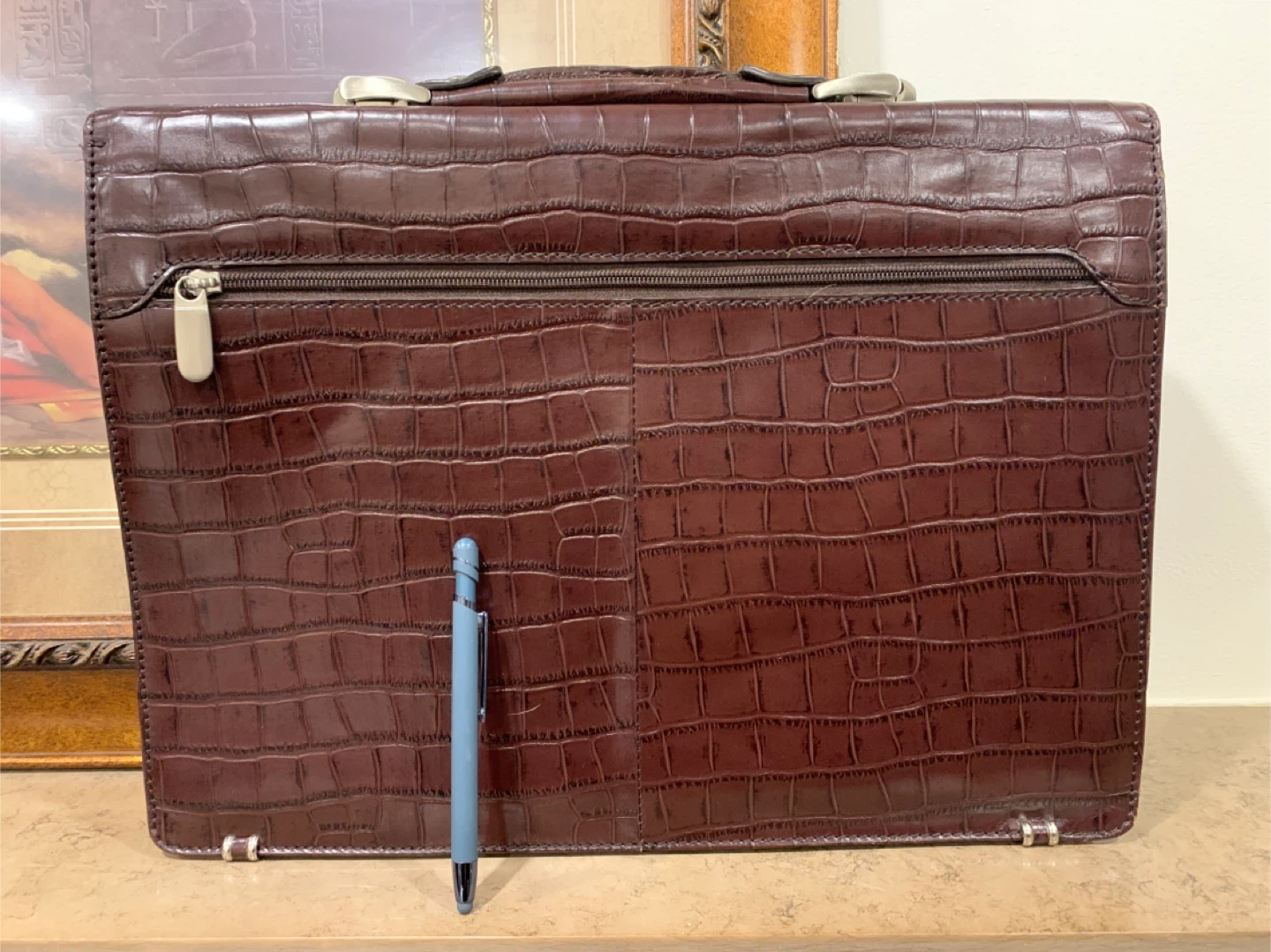 Alligator Pattern Business Bag Briefcase Danier Leather (NEW) - photo 4