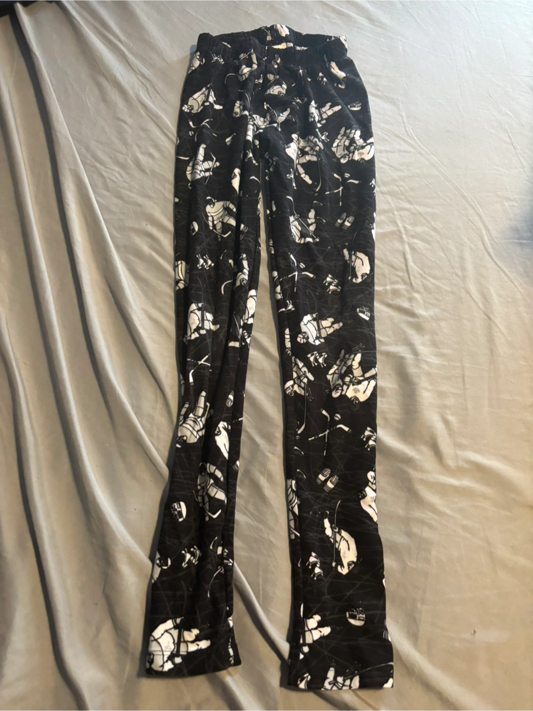 SweetLegs Kids 10/12Y Black White Patterned Leggings