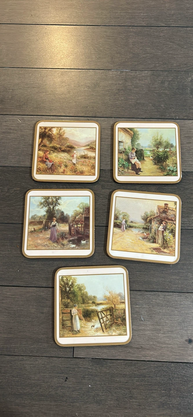 Set of 5 Vintage Coasters - Made in England - photo 5