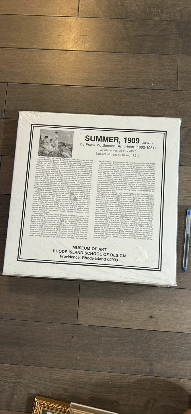 Summer, 1909 by Frank W. Benson Puzzle - photo 3