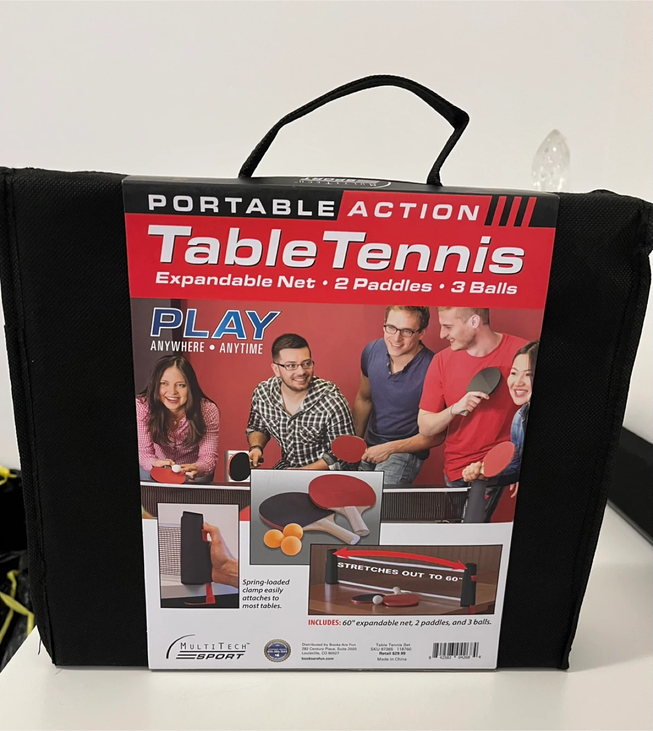 Portable Action Table Tennis Set