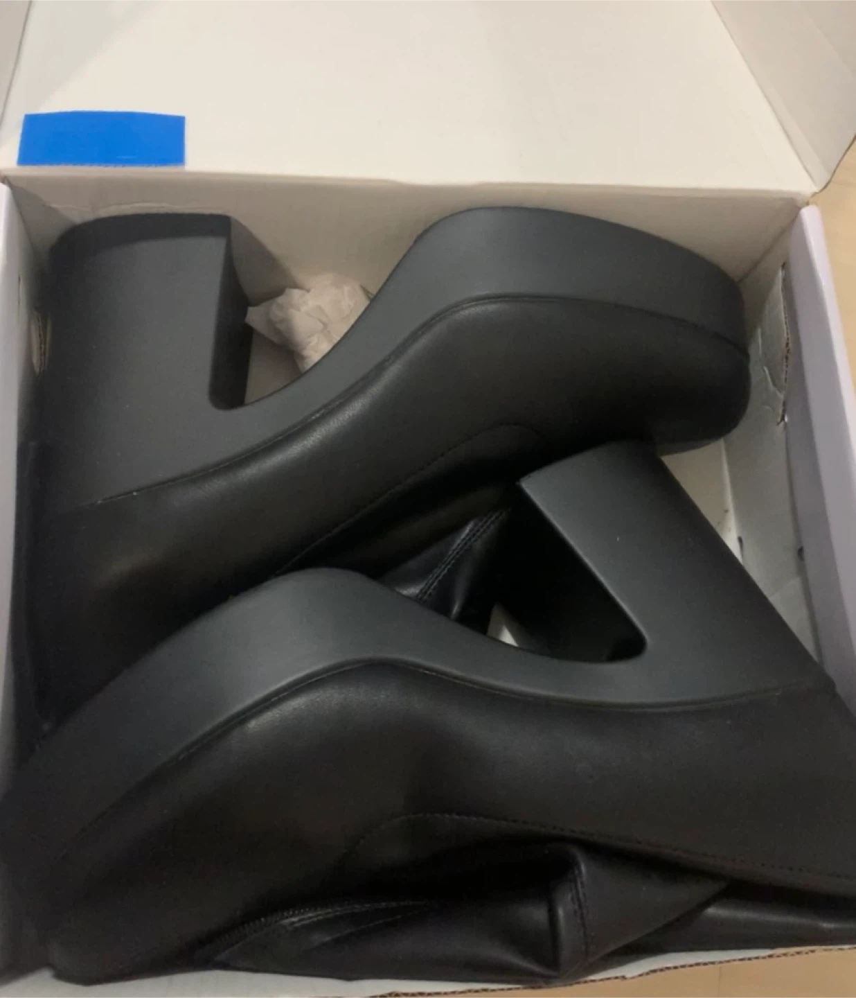 Dream Pairs Black Platform Chunky Heel Boots Size 9 - photo 2