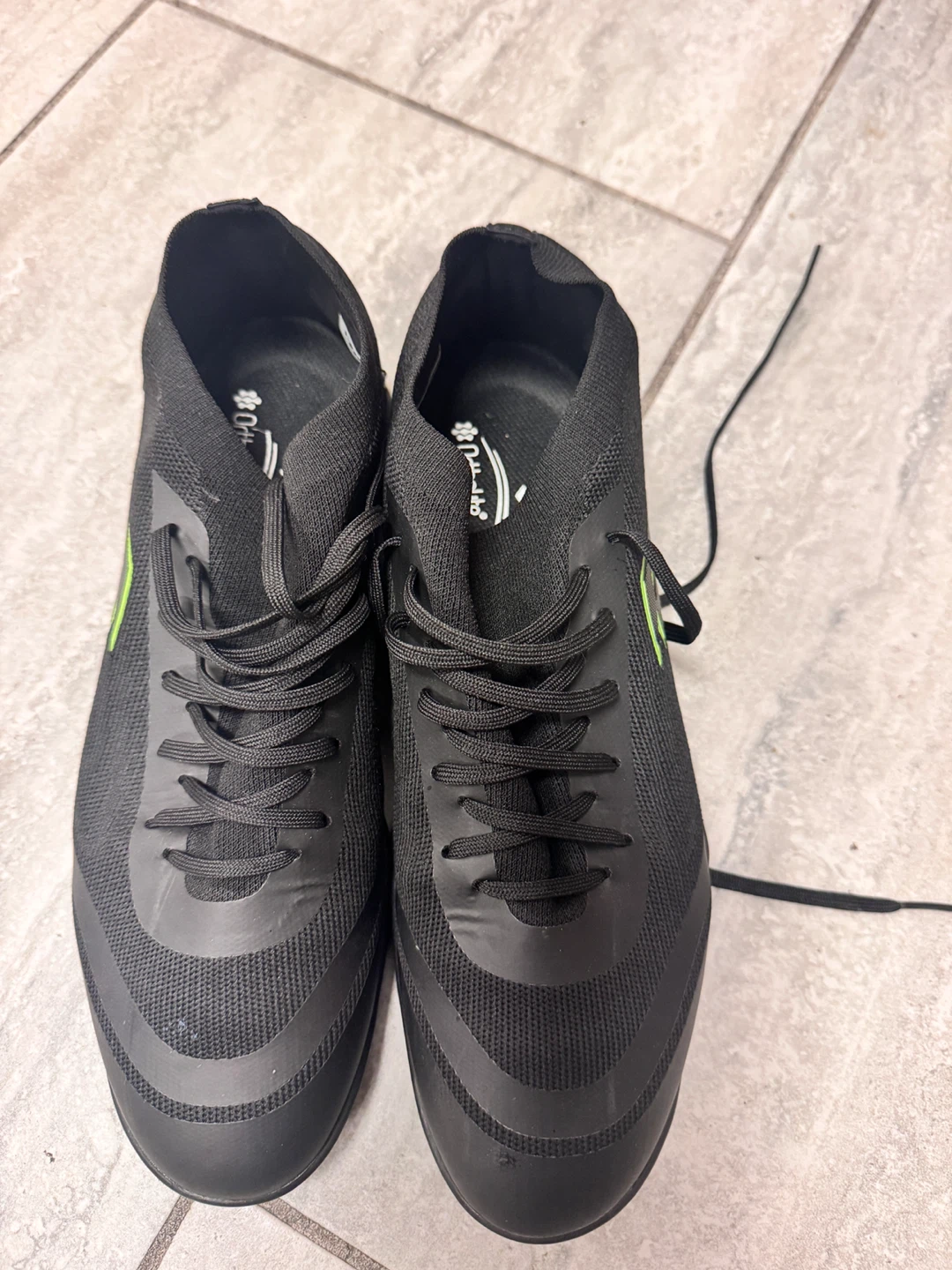 Lotto Pure Speed Futsal Shoes Black/Neon Size 9.5