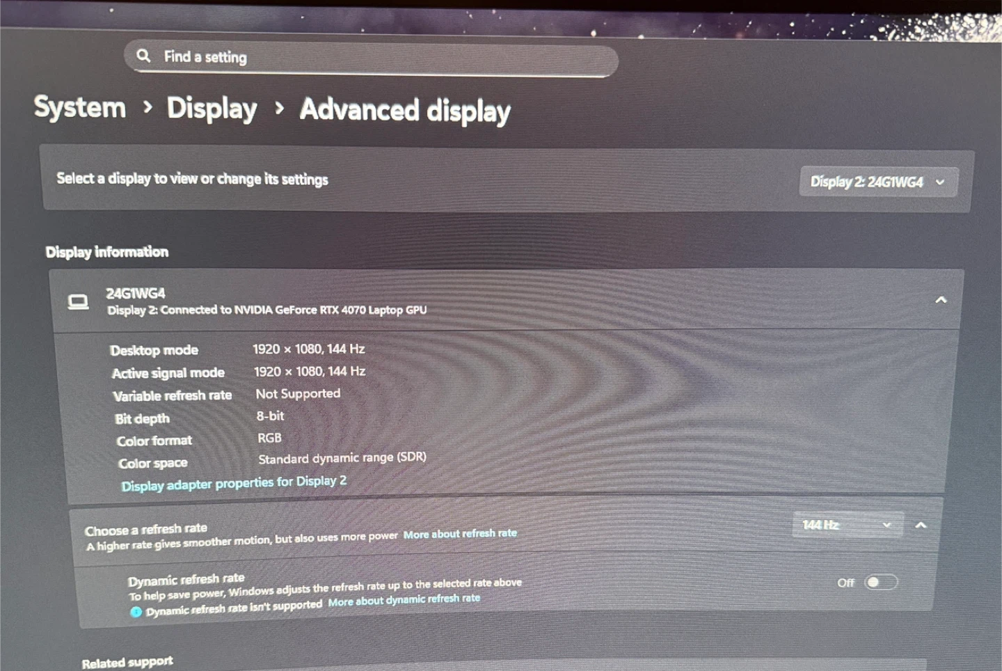 2x AOC 24” 144Hz Gaming Monitors – $80 for both - photo 4