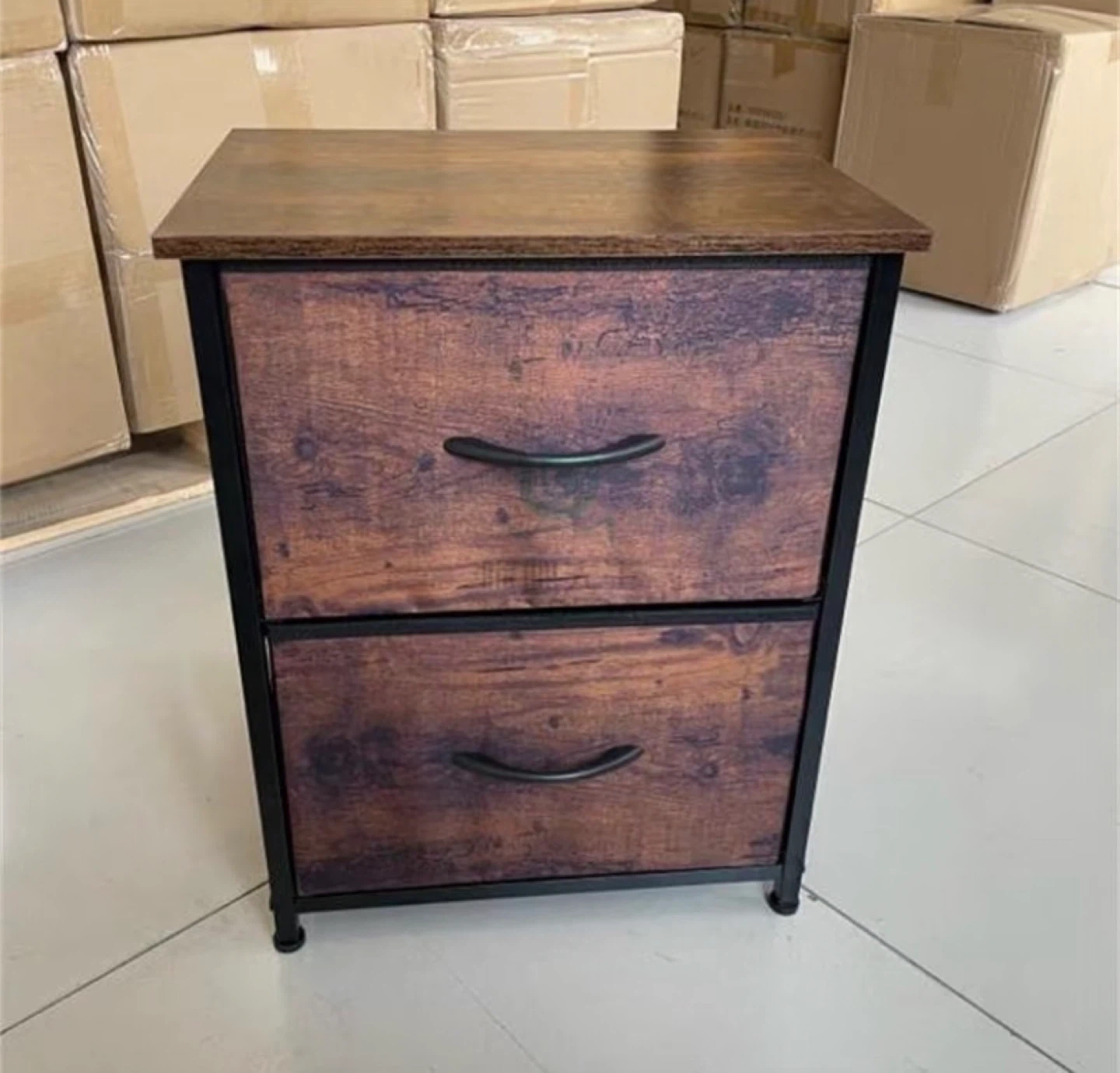 2-Drawer Fabric Dresser with Wood Top - photo 3