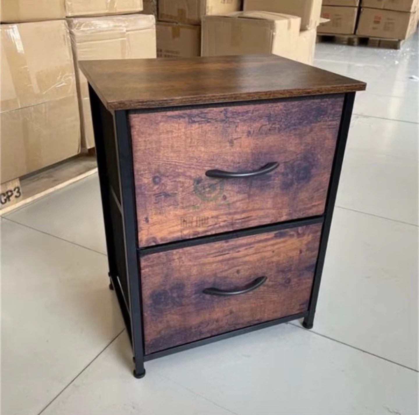 2-Drawer Fabric Dresser with Wood Top - photo 2