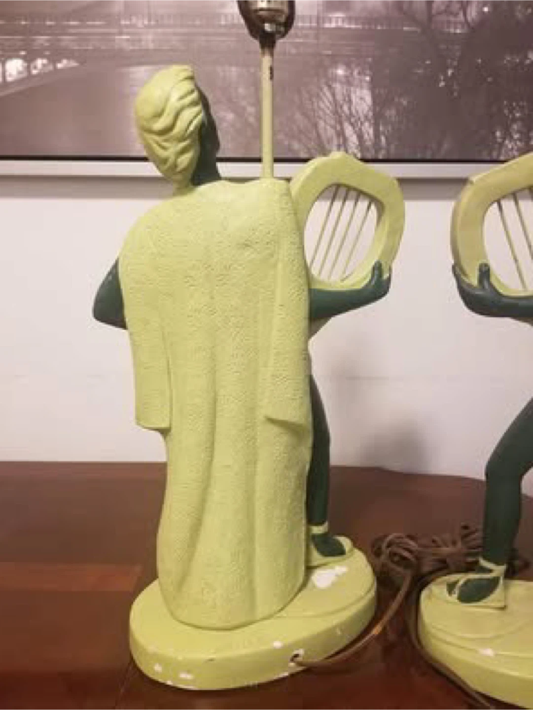 Vintage Art Deco Chalkware lamps Home Decor - photo 5