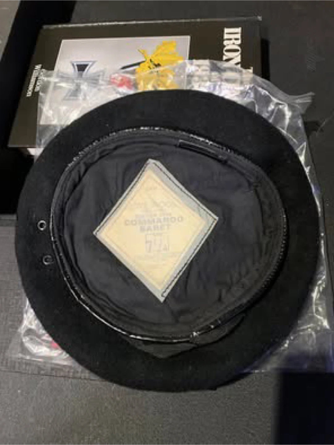 Vintage Black Commando Beret Cap Hat 100% Wool - photo 3