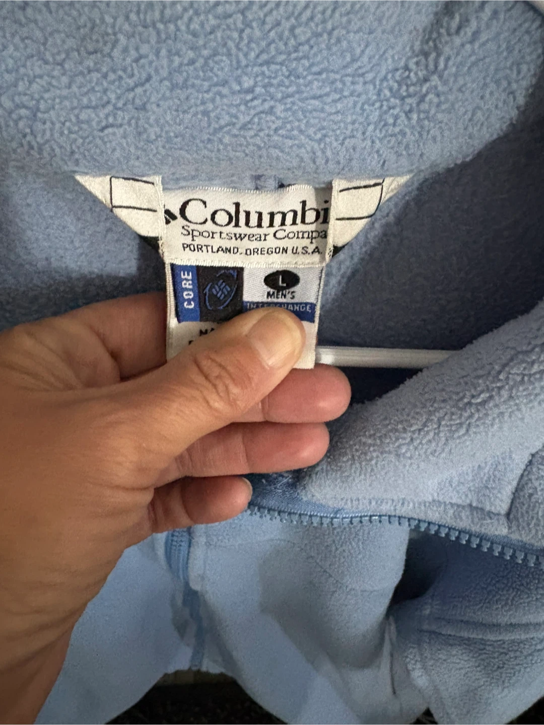 Columbia Fleece Jacket - Light Blue -  Large - photo 3